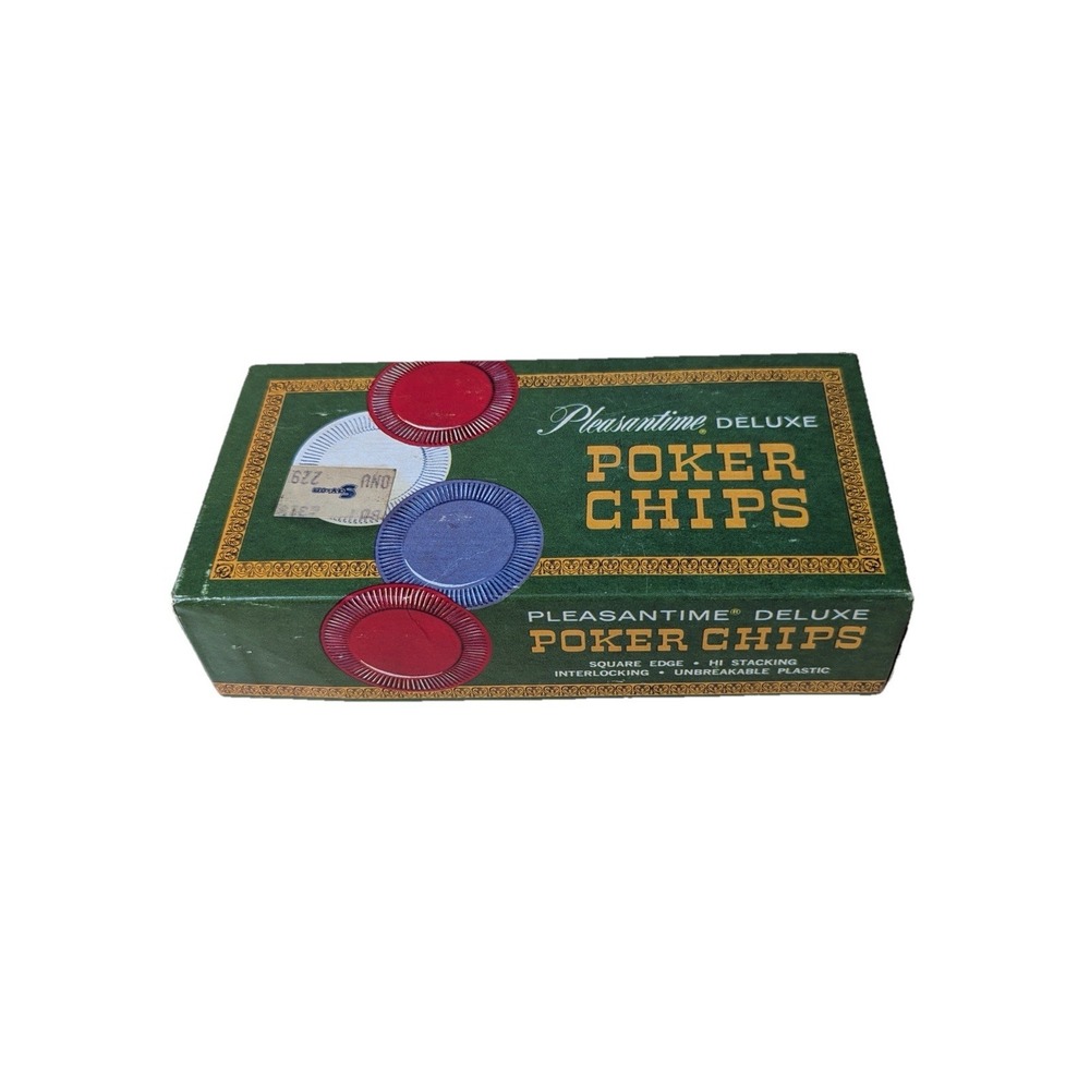1963 Vintage Pleasantime Deluxe Poker Chips Pacific Game Co. SHORT CHIPS‎ Set 94